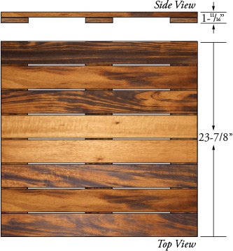 tigerwood deck tiles 20x20