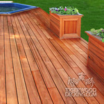 Tigerwood Deck and Planters